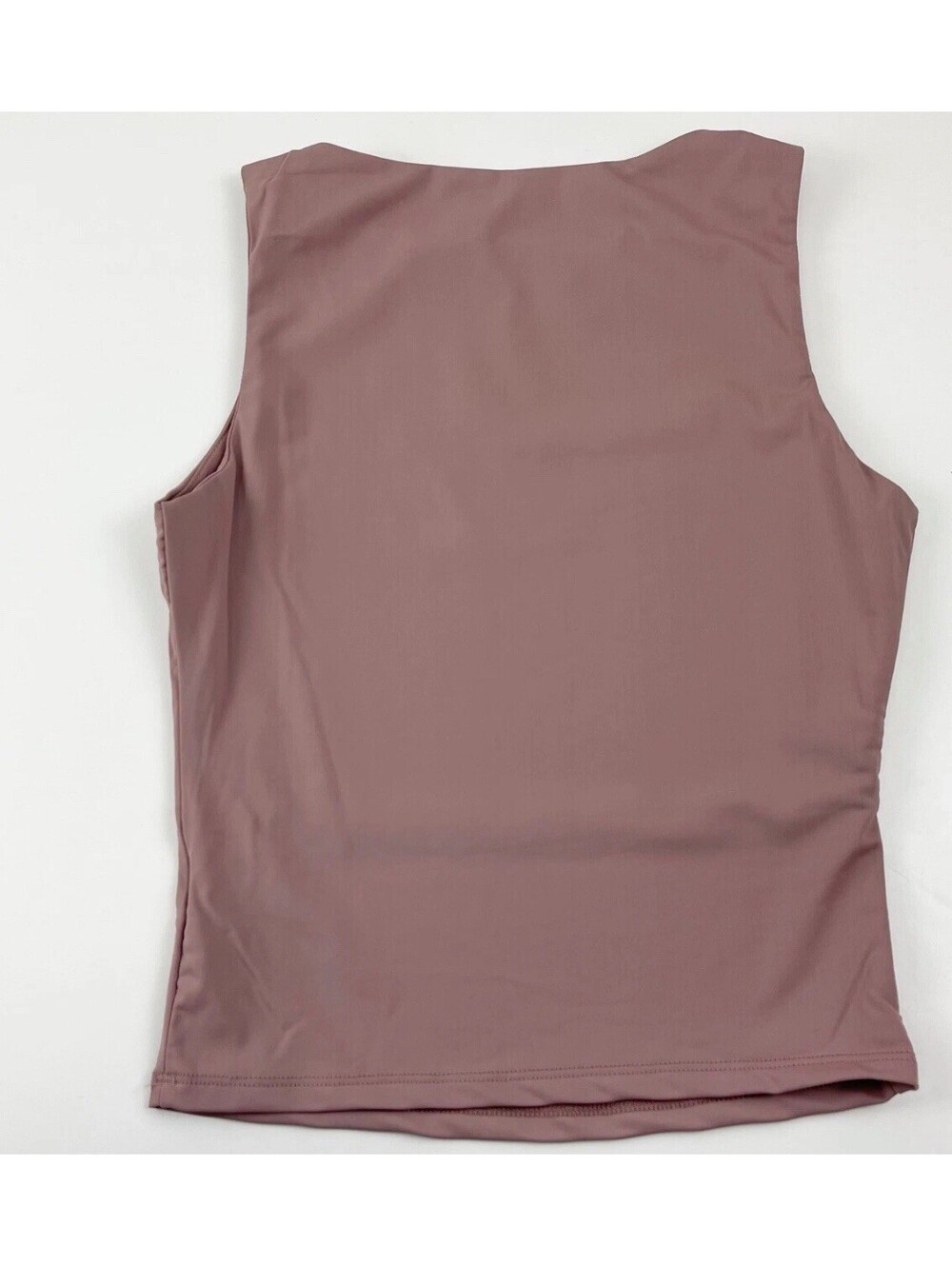 Lush Blouse Womens Size Large  Soft Brown Sleeveless Tank Top Dusty Pink